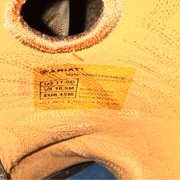 Ariat 11.5 Heritage Roughstock Square Toe 10002230 Western Cowboy Boots Brown - Picture 9 of 9